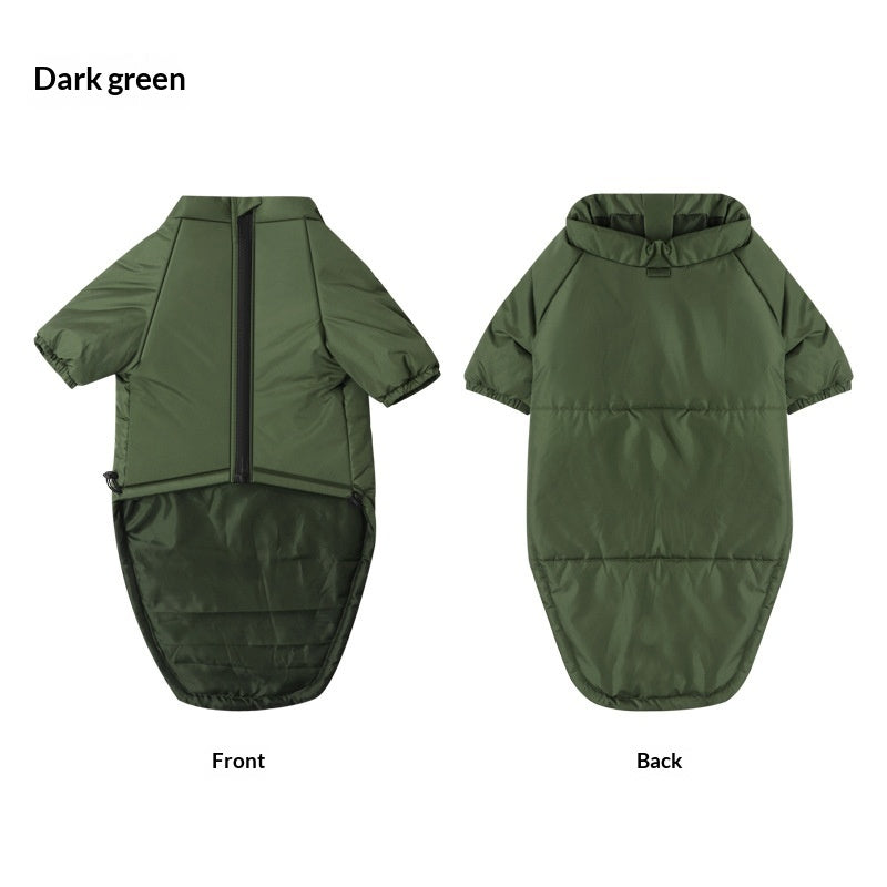 Warm Cotton Two-Leg Pet Jacket - Keep Your Pet Cozy!